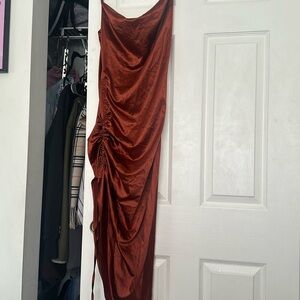 Deep red/orange dress